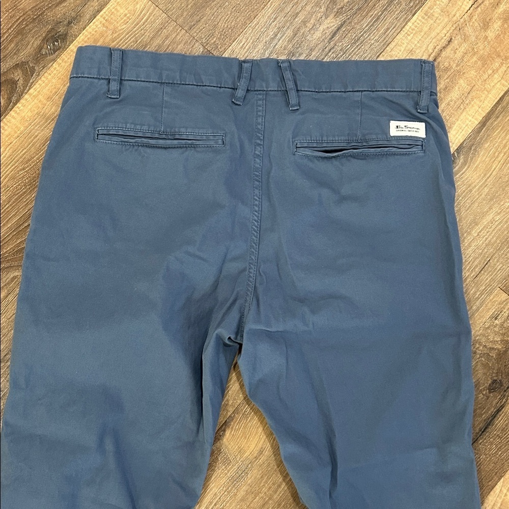 Ben Sherman The Original Slim Fit Pant 98% Cotton Color Blue Size 34 X 32 - Picture 8 of 12